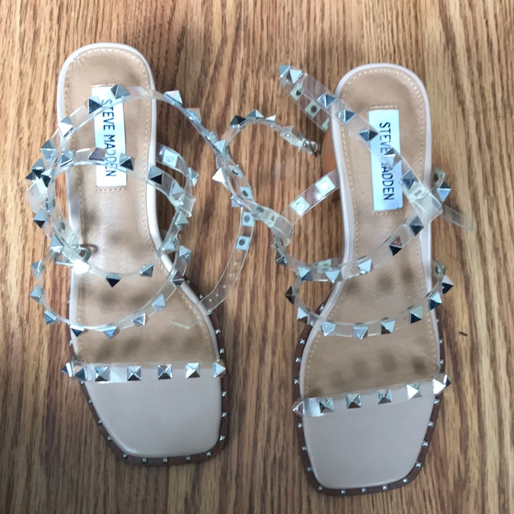 Steve Madden Studded Sandal Heels Lace Up, Women’s Size 6